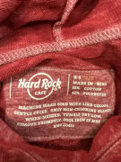 HARD ROCK CAFE Φούτερ Hoodie XS | Λεπτό Υφαντό | V-Neck | Μπορντό (Maroon)